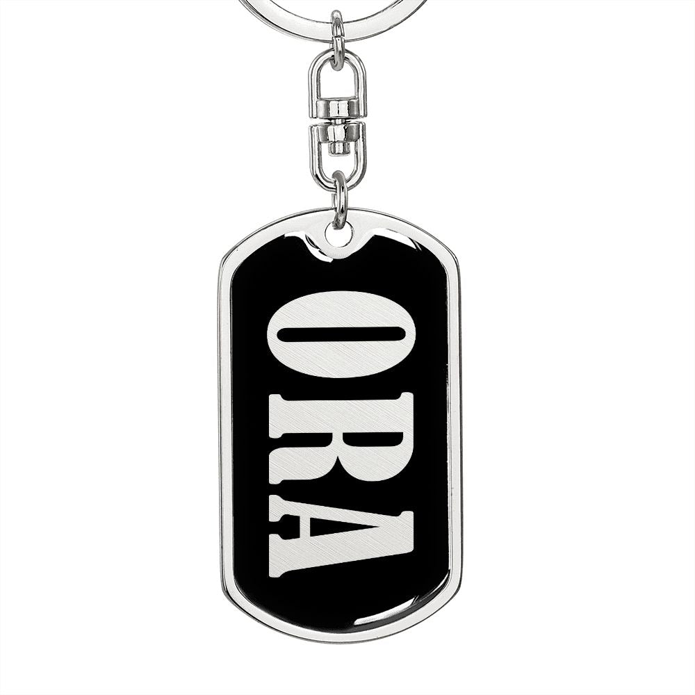 Ora v02 - Luxury Dog Tag Keychain