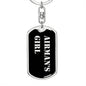 Airman's Girl v2 - Luxury Dog Tag Keychain