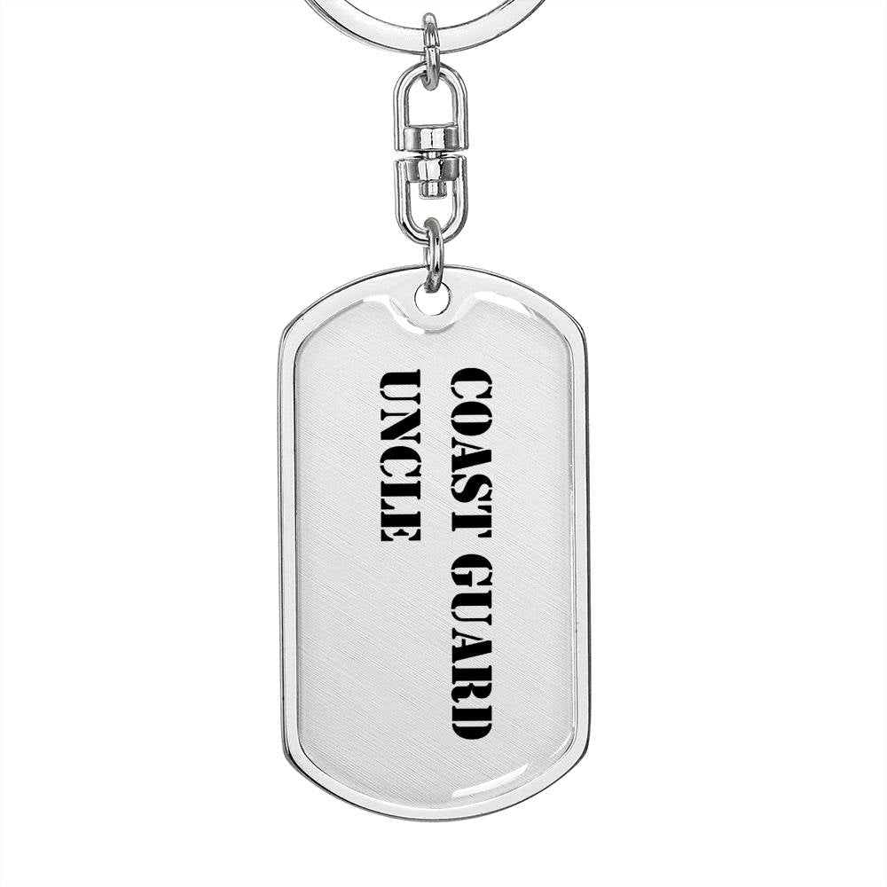 Coast Guard Uncle - Luxury Dog Tag Keychain
