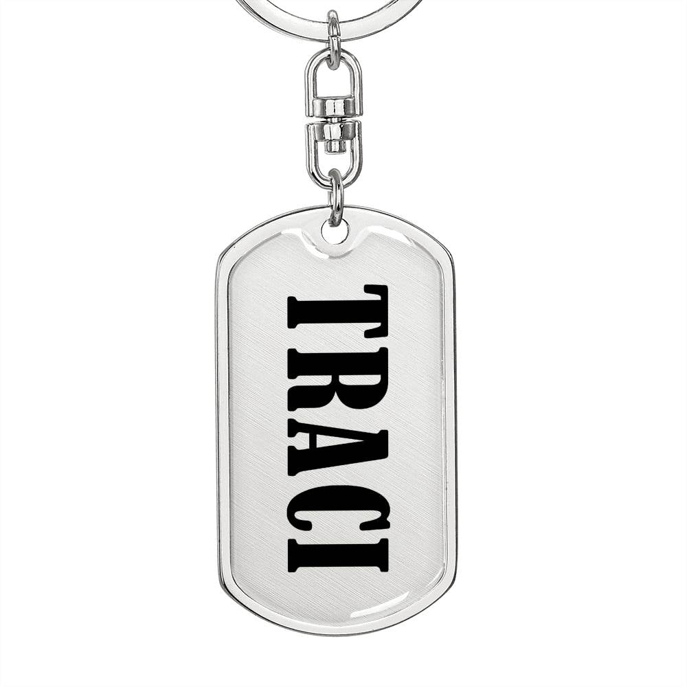 Traci v01 - Luxury Dog Tag Keychain