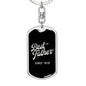 Best Father Since 1979 v3 - Luxury Dog Tag Keychain
