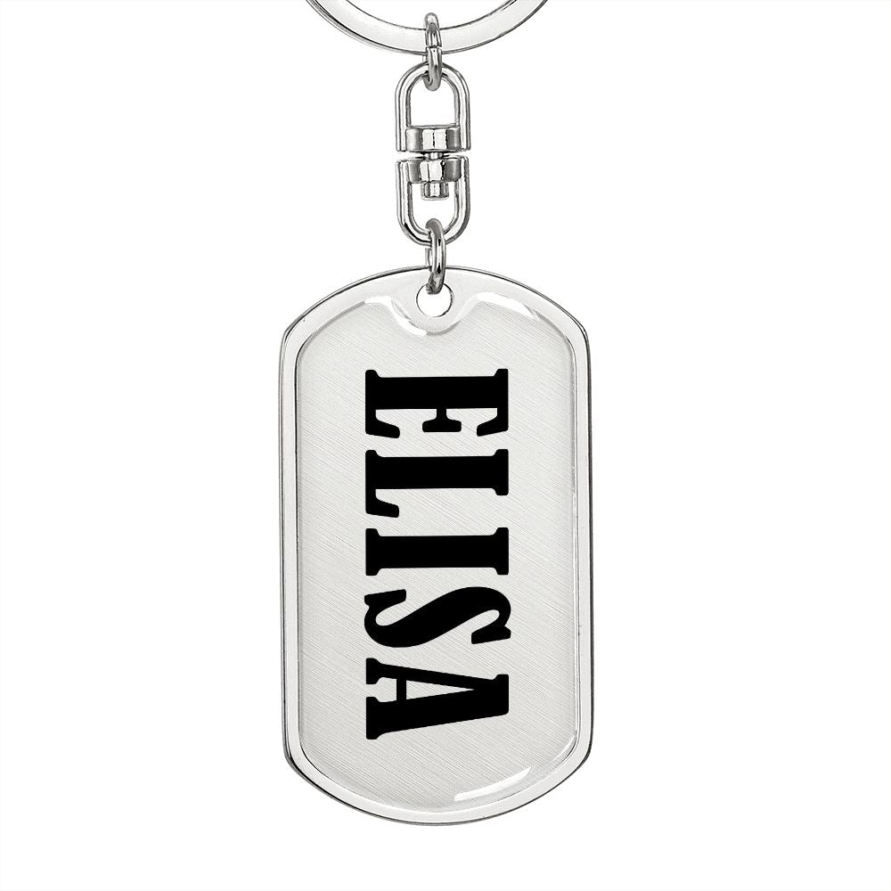 Elisa v01 - Luxury Dog Tag Keychain