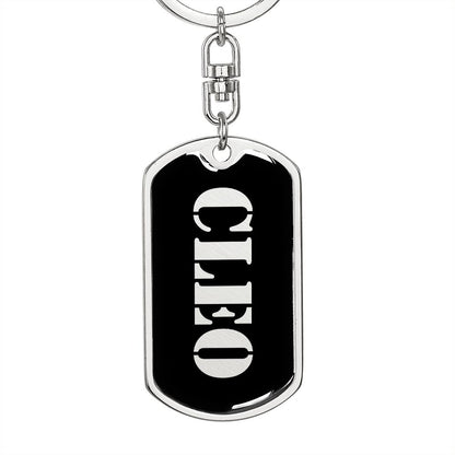 Cleo v2 - Luxury Dog Tag Keychain
