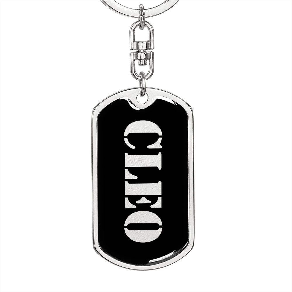 Cleo v2 - Luxury Dog Tag Keychain