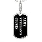 Army Veteran's Cousin v2 - Luxury Dog Tag Keychain