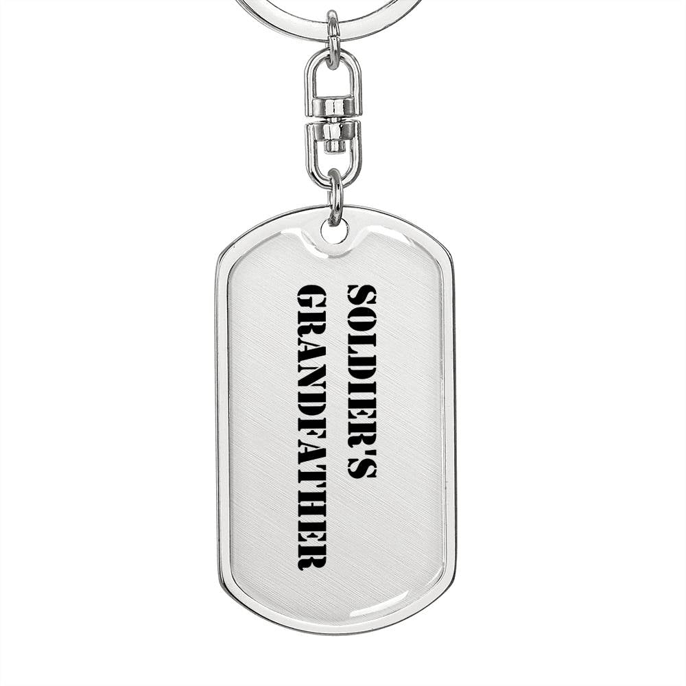 Soldier's Grandfather - Luxury Dog Tag Keychain