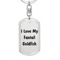 Love My Fantail Goldfish - Luxury Dog Tag Keychain