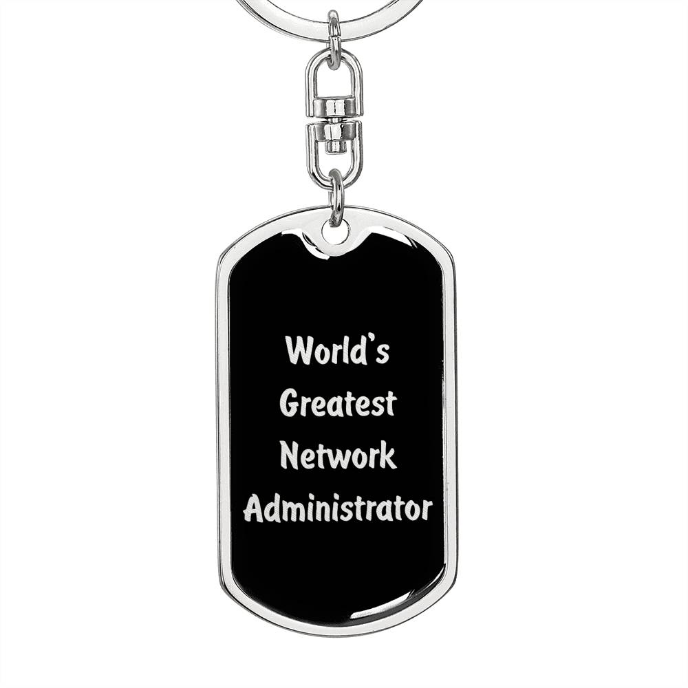 World's Greatest Network Administrator v2 - Luxury Dog Tag Keychain