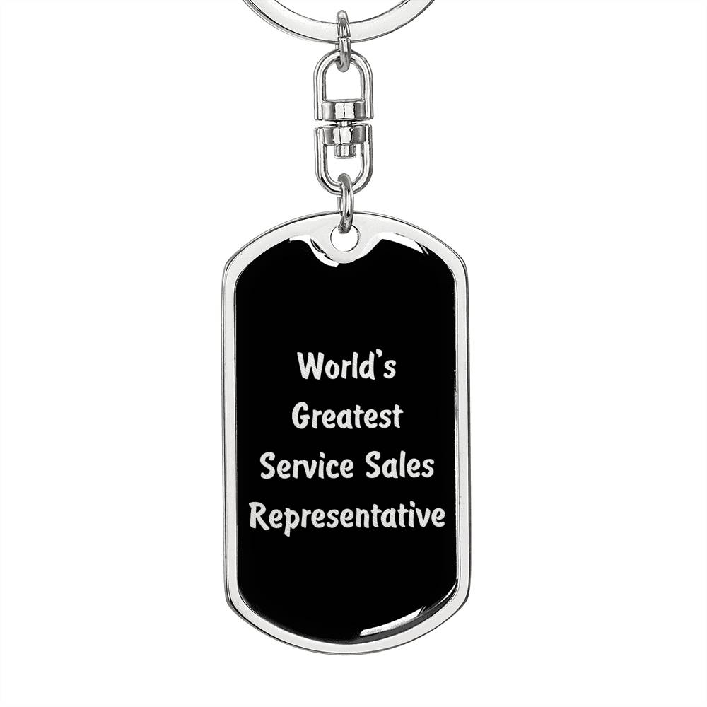 World's Greatest Service Sales Representative v2 - Luxury Dog Tag Keychain