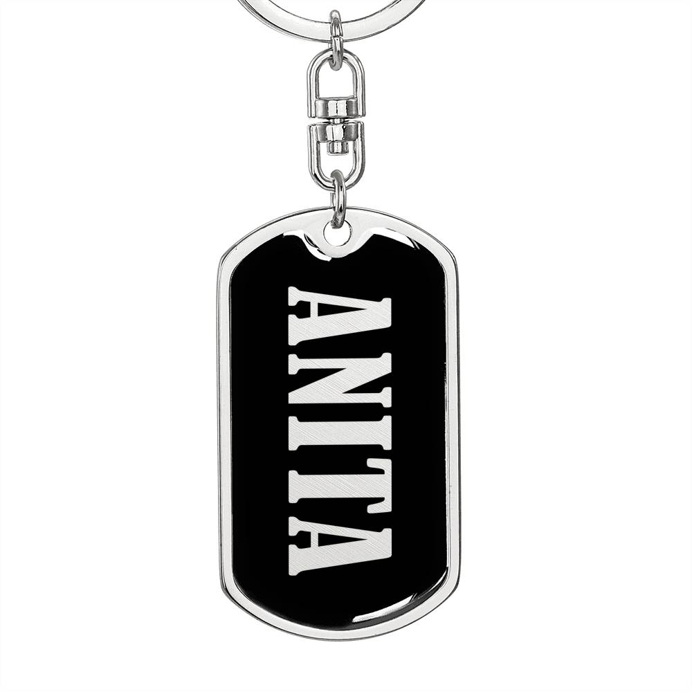 Anita v02 - Luxury Dog Tag Keychain