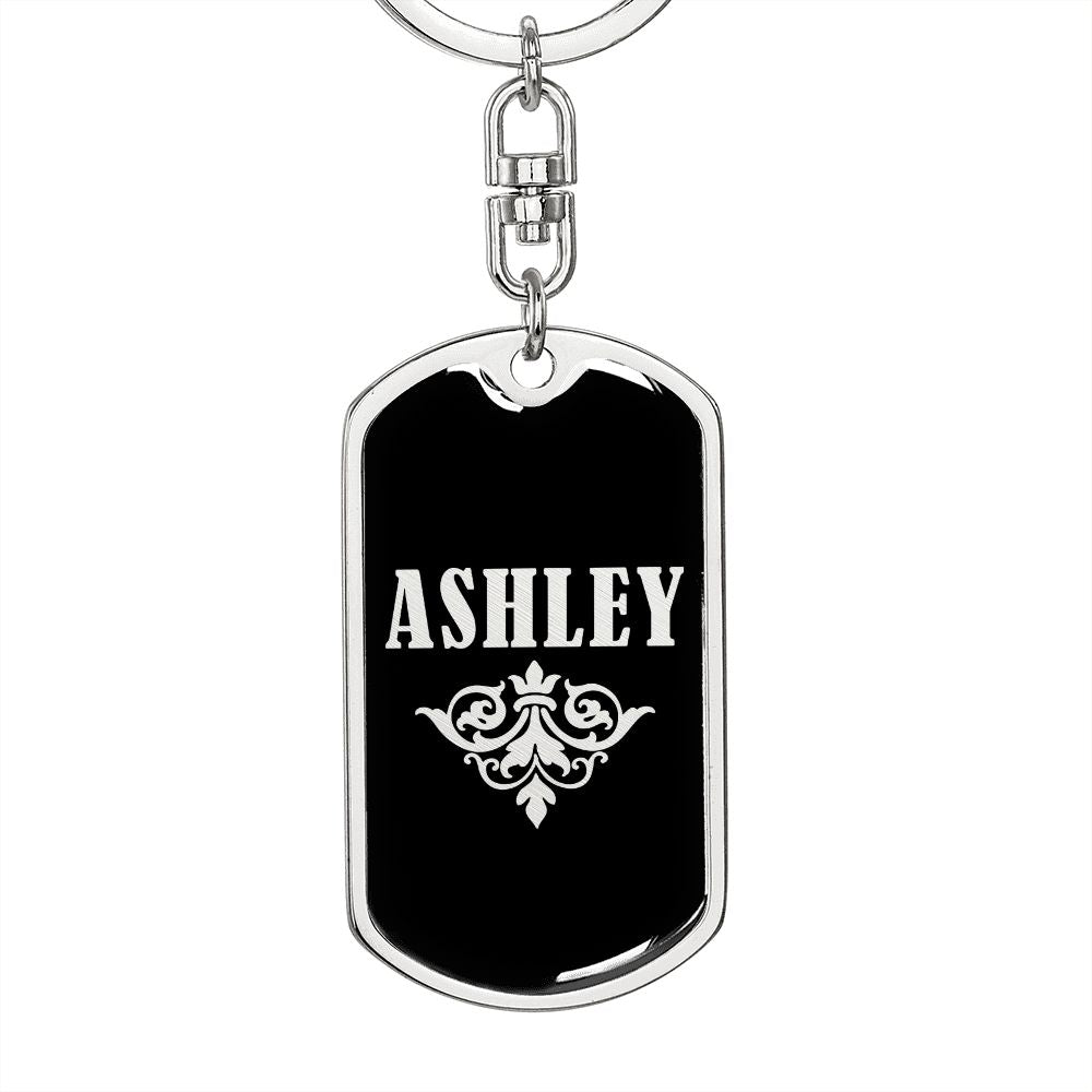 Ashley v02a - Luxury Dog Tag Keychain