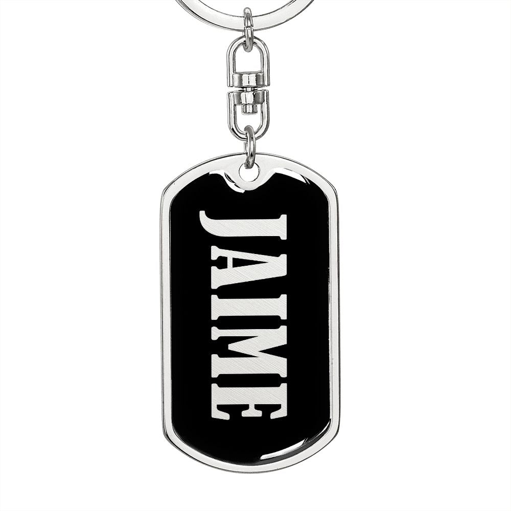 Jaime v02 - Luxury Dog Tag Keychain