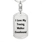 Love My Treeing Walker Coonhound v4 - Luxury Dog Tag Keychain