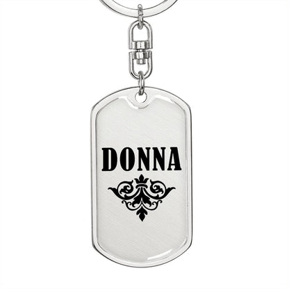 Donna v01a - Luxury Dog Tag Keychain