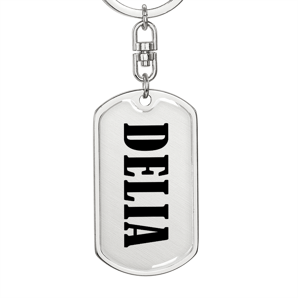 Delia v01 - Luxury Dog Tag Keychain