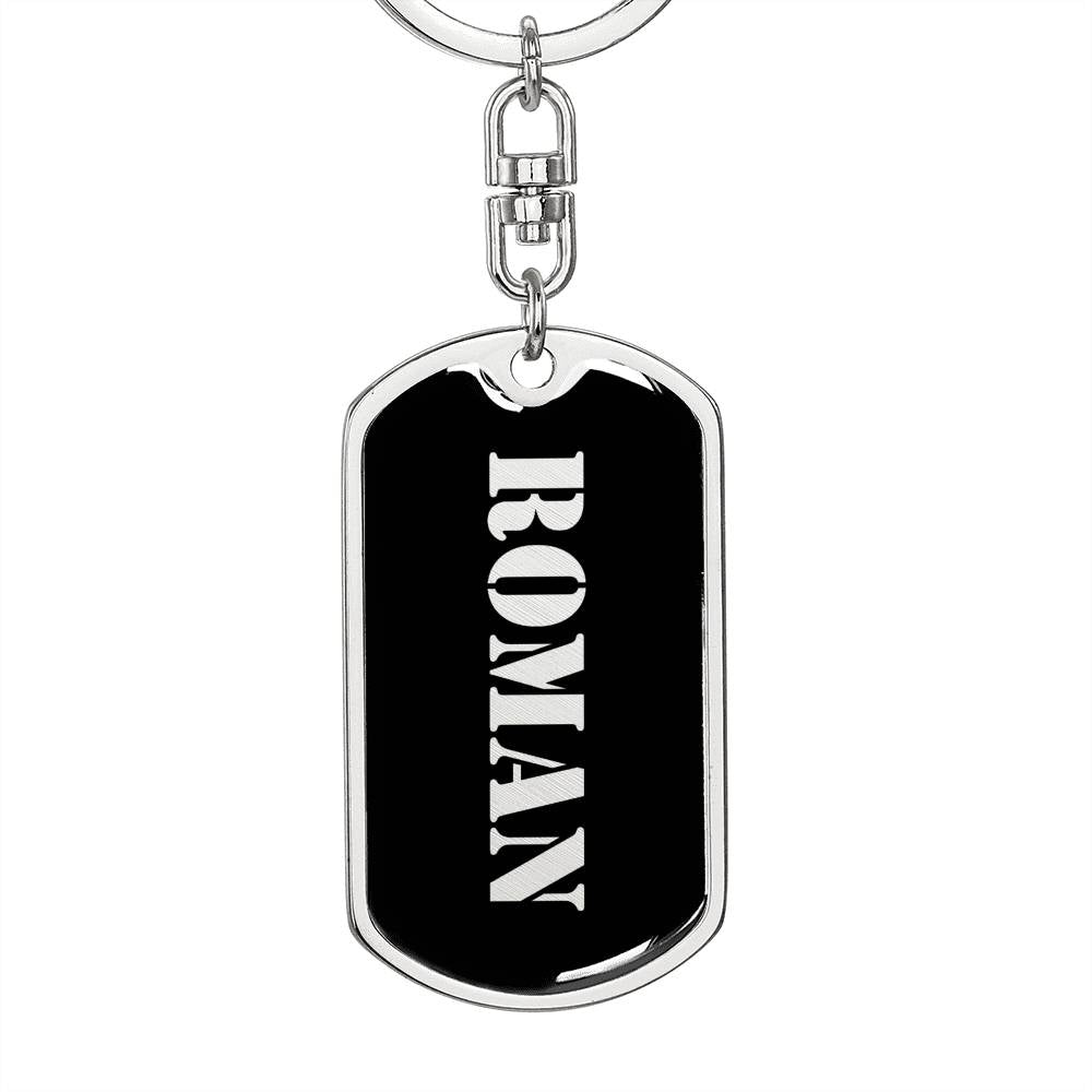 Roman v3 - Luxury Dog Tag Keychain