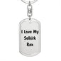 Love My Selkirk Rex - Luxury Dog Tag Keychain