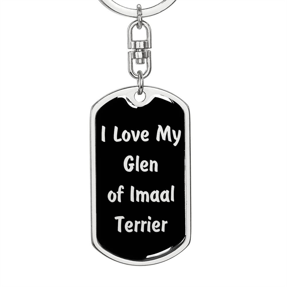 Love My Glen of Imaal Terrier v5 - Luxury Dog Tag Keychain