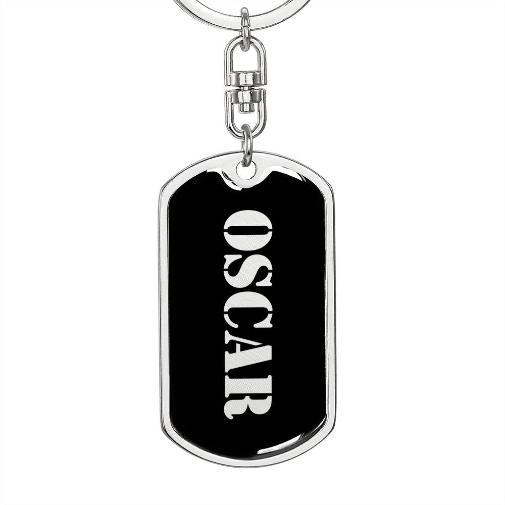 Oscar v3 - Luxury Dog Tag Keychain