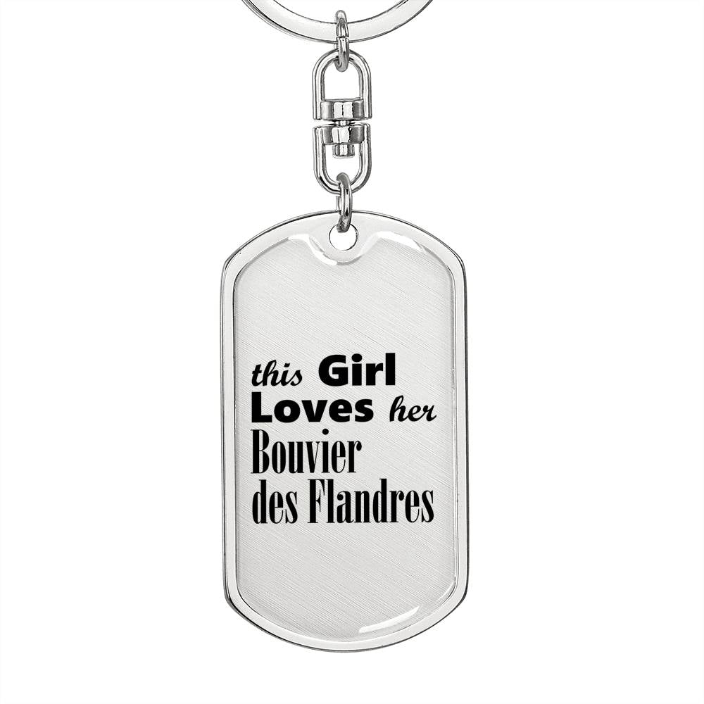Bouvier des Flandres - Luxury Dog Tag Keychain