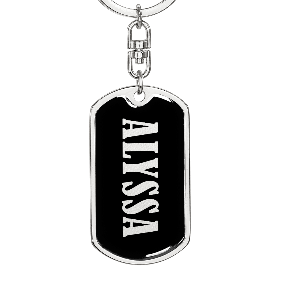 Alyssa v02 - Luxury Dog Tag Keychain