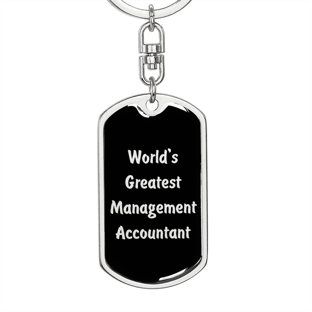 World's Greatest Management Accountant v2 - Luxury Dog Tag Keychain