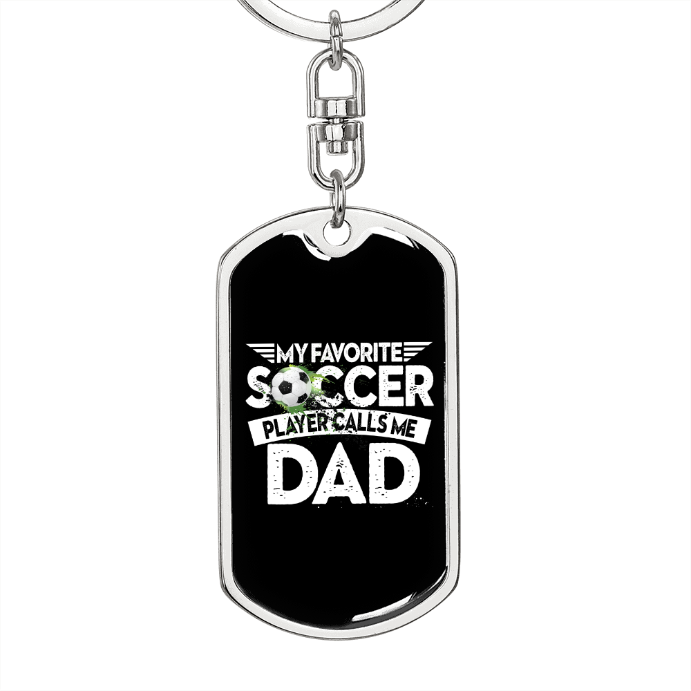 Soccer Dad v2 - Luxury Dog Tag Keychain