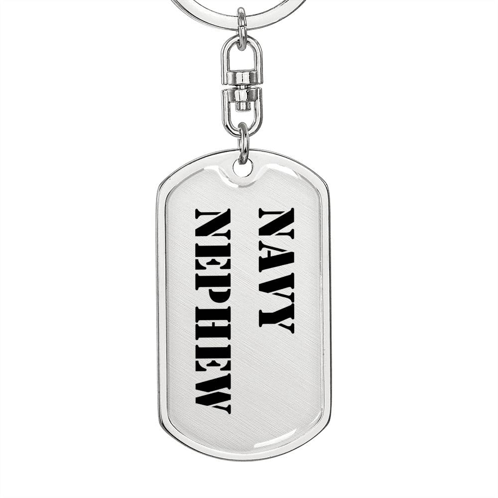 Navy Nephew - Luxury Dog Tag Keychain