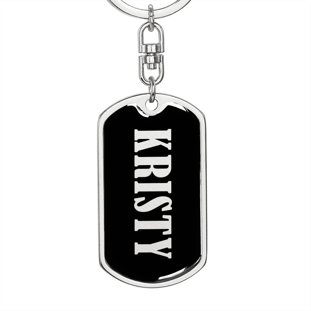 Kristy v02 - Luxury Dog Tag Keychain