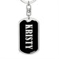 Kristy v02 - Luxury Dog Tag Keychain