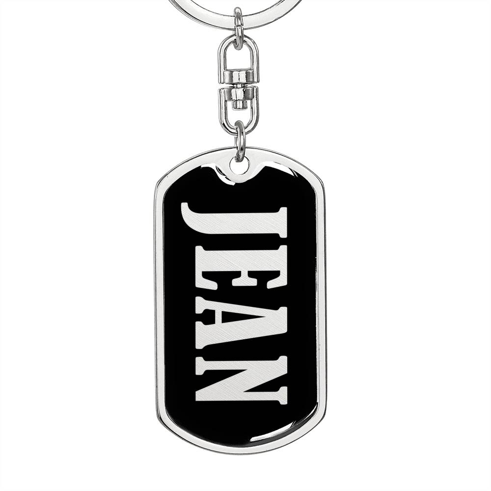 Jean v02 - Luxury Dog Tag Keychain