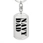 Navy Dad - Luxury Dog Tag Keychain