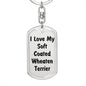 Love My Soft Coated Wheaten Terrier v4 - Luxury Dog Tag Keychain
