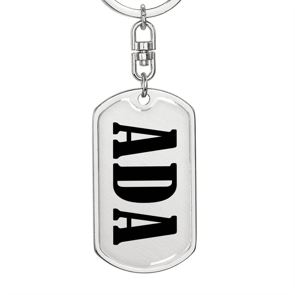 Ada v01 - Luxury Dog Tag Keychain