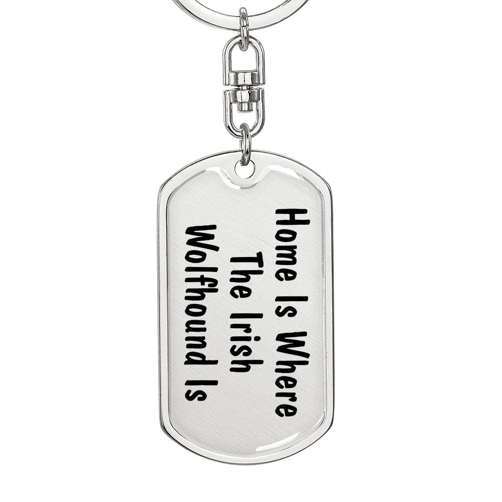Irish Wolfhound's Home - Luxury Dog Tag Keychain