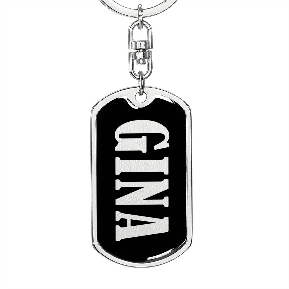 Gina v02 - Luxury Dog Tag Keychain
