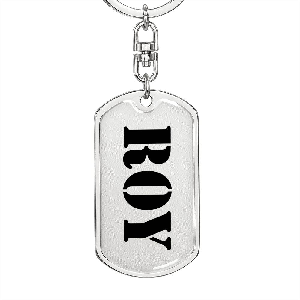 Roy - Luxury Dog Tag Keychain