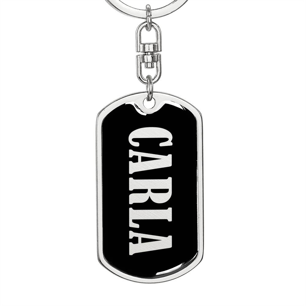 Carla v02 - Luxury Dog Tag Keychain