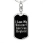 Love My Miniature American Shepherd v2 - Luxury Dog Tag Keychain