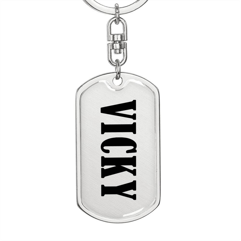 Vicky v01 - Luxury Dog Tag Keychain