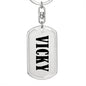 Vicky v01 - Luxury Dog Tag Keychain
