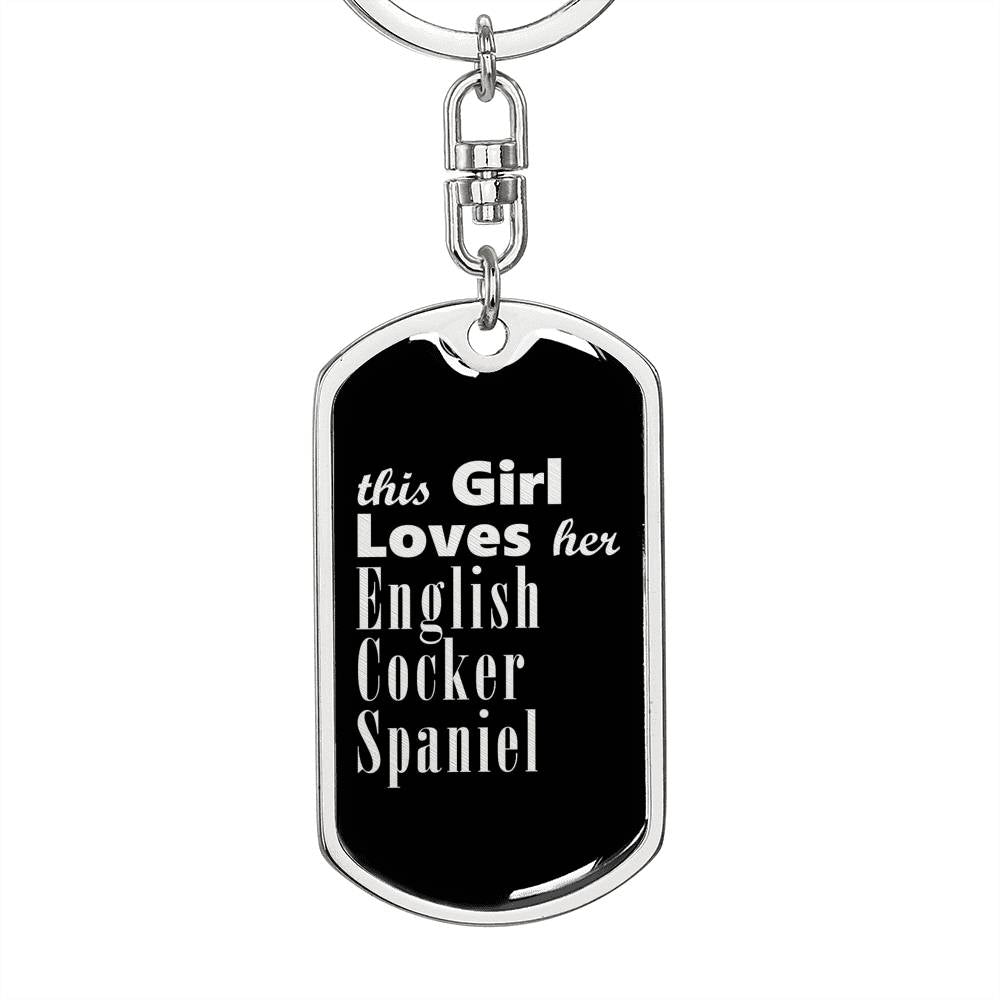 English Cocker Spaniel v2 - Luxury Dog Tag Keychain