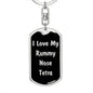 Love My Rummy Nose Tetra v2 - Luxury Dog Tag Keychain