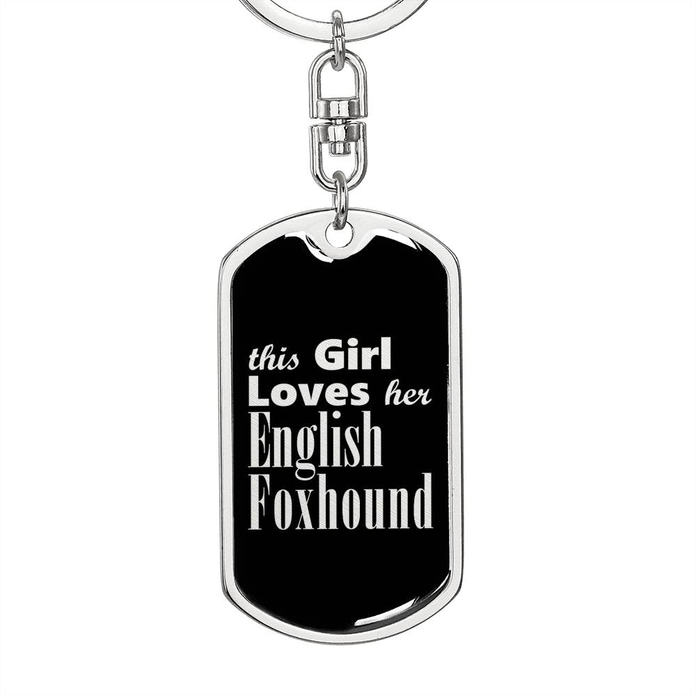 English Foxhound v2 - Luxury Dog Tag Keychain