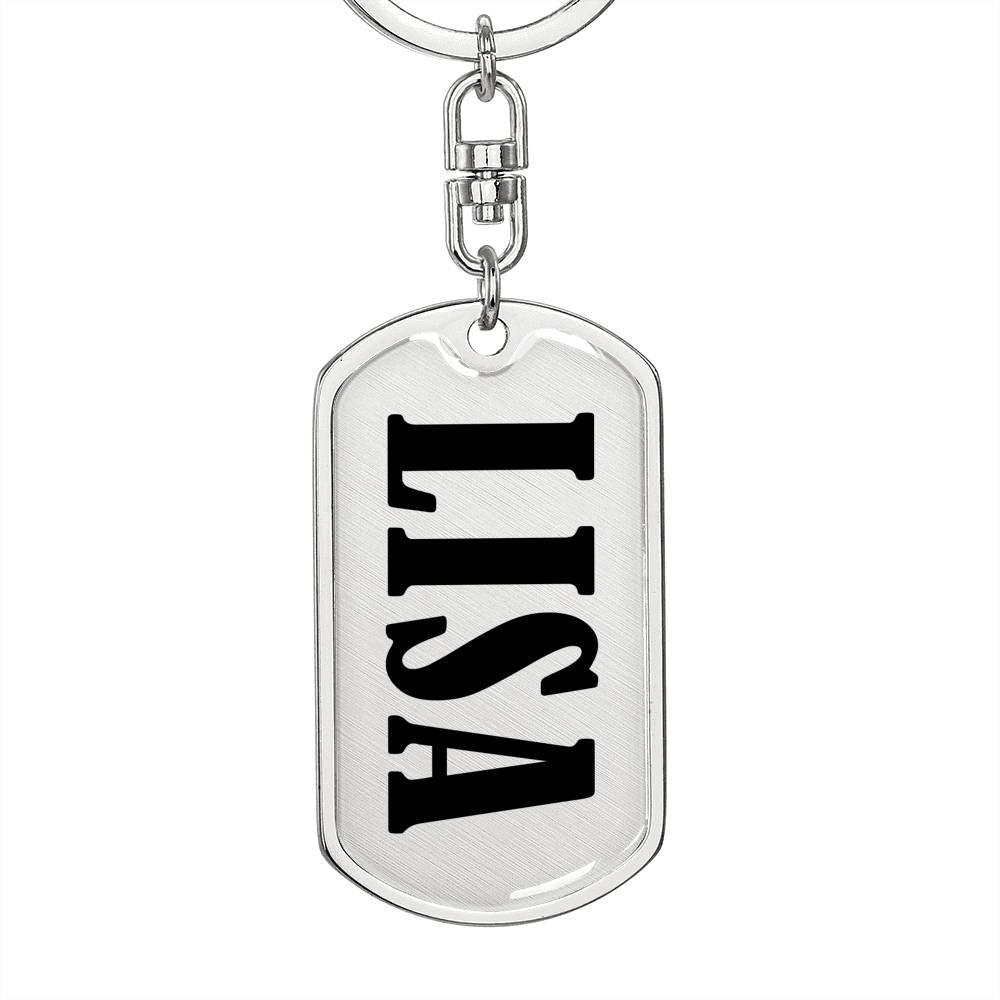Lisa v01 - Luxury Dog Tag Keychain