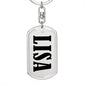Lisa v01 - Luxury Dog Tag Keychain