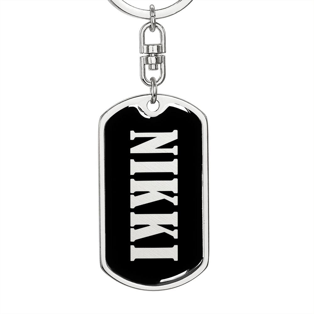 Nikki v02 - Luxury Dog Tag Keychain