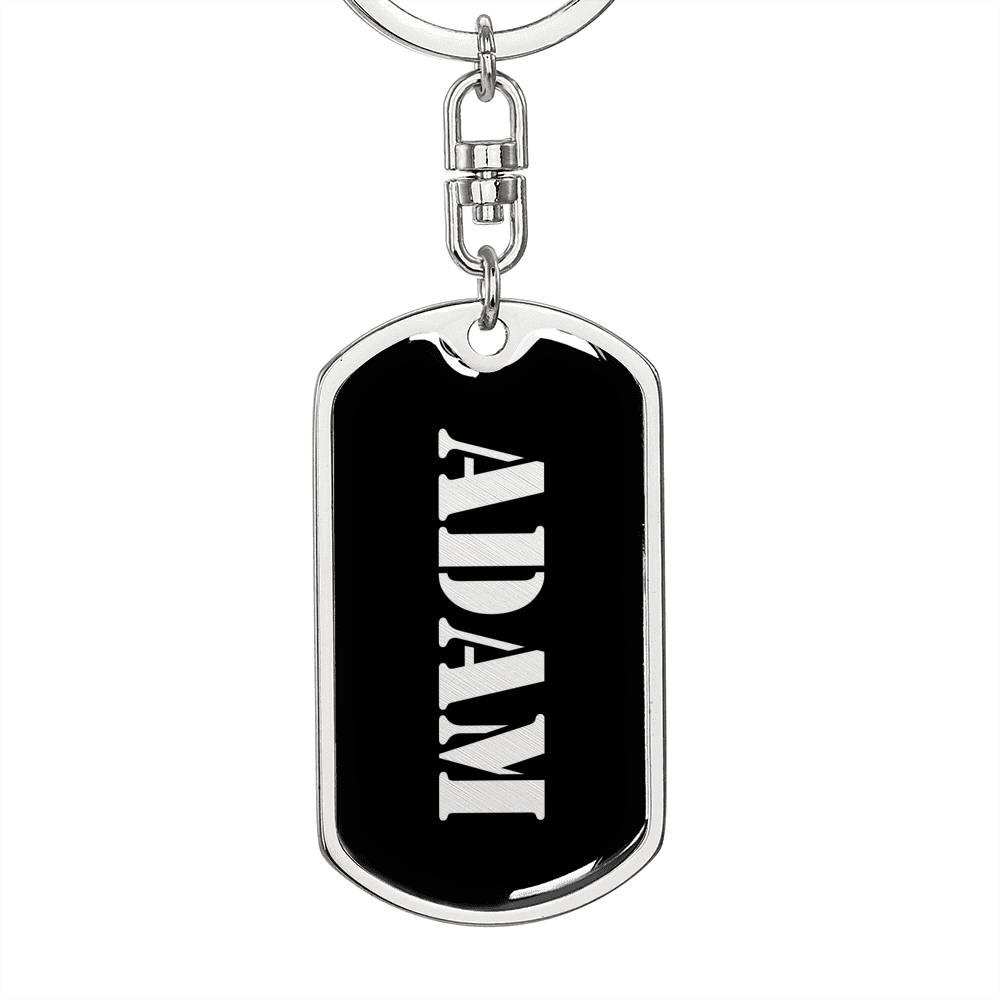 Adam v3 - Luxury Dog Tag Keychain