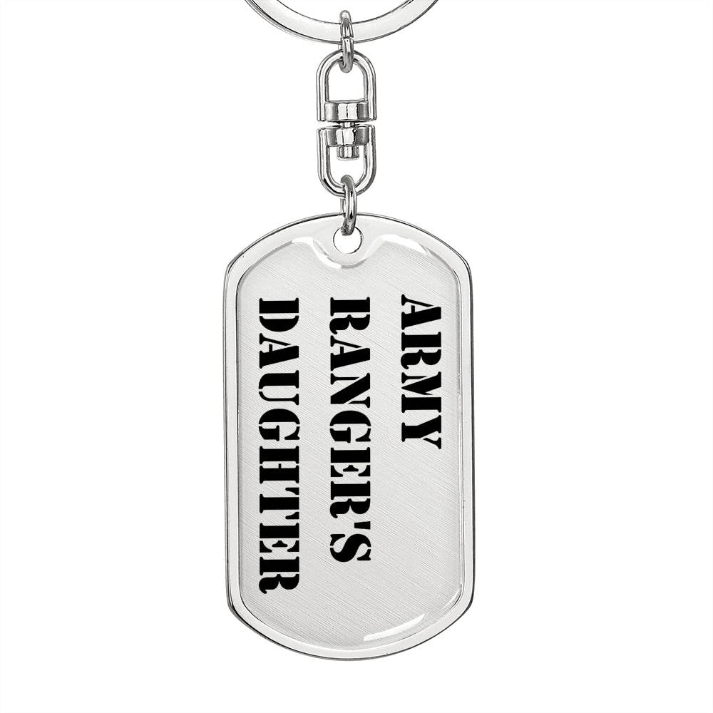 Army Ranger's Daughter - Luxury Dog Tag Keychain