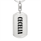 Cecelia v01 - Luxury Dog Tag Keychain